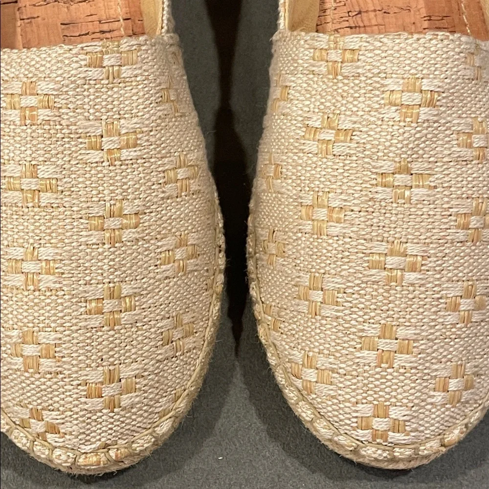 Circus Sam Edelman Laila Women's Size 8 Espadrille Flats Shoes Beige Tan Textile
